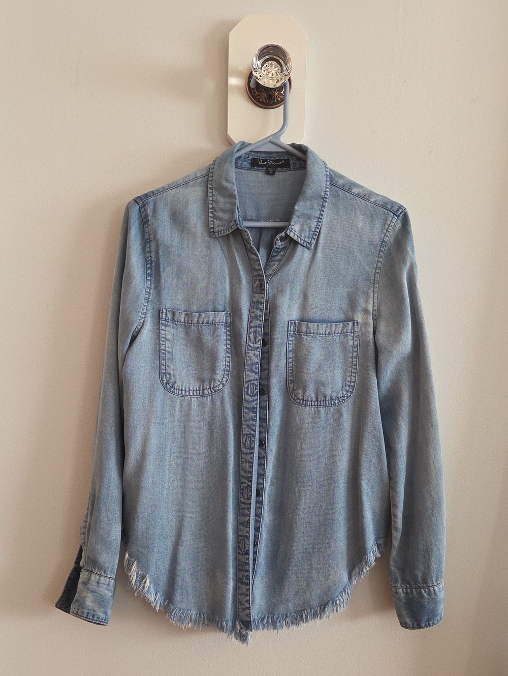Faded Blue Jean Button Down Shirt